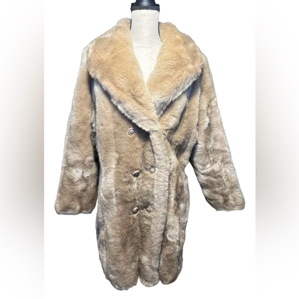 Royal Minke by Hillmoor Vintage faux fur Coat approximate size Medium EUC